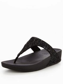 Fitflop Glitterball&Trade; Toe Post Sandal - Black
